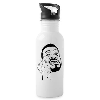 Salut vom Koksmann - Trinkflasche mit integriertem Trinkhalm - Weiß - Rechts