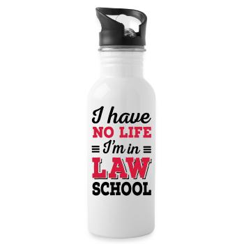 law student - Water bottle with straw - white - Right