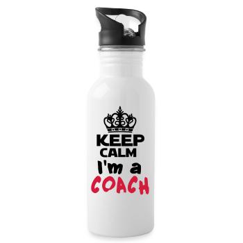 i'm a coach 2 - Gourde avec paille intégrée - blanc - Droite