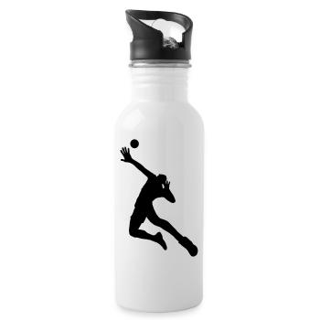 volleyball - Water bottle with straw - white - Right