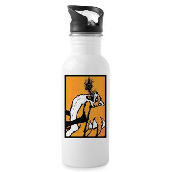 Kitsunefire - Trinkflasche mit integriertem Trinkhalm - Weiß - Rechts
