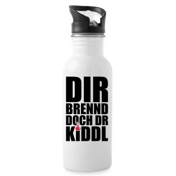 Kiddl - Trinkflasche mit integriertem Trinkhalm - Weiß - Rechts