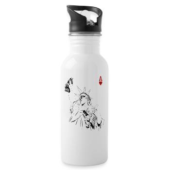 Freedom - Water bottle with straw - white - Right