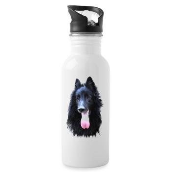 Belgischen Groendal - Trinkflasche mit integriertem Trinkhalm - Weiß - Rechts