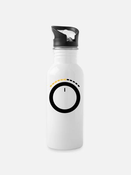 Regulators Power Tuner listening level Volume Control - Water bottle with straw - white