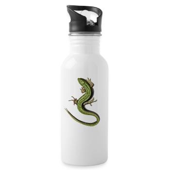 Lizard - Water bottle with straw - white - Right