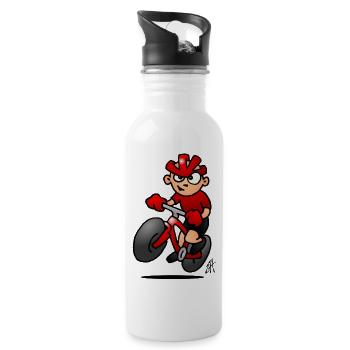 MTB - Water bottle with straw - white - Right