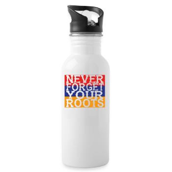 never forget roots home Armenien - Trinkflasche mit integriertem Trinkhalm - Weiß - Rechts