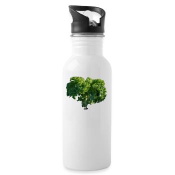 kale gruenkohl chou veggie gemuese vegetables2 - Gourde avec paille intégrée - blanc - Droite