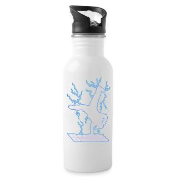 Electric breakdance - Water bottle with straw - white - Right