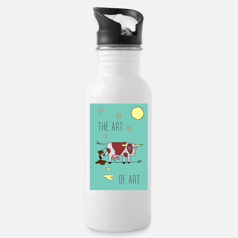 L'ART DE L'ART - Gourde avec paille intégrée - blanc