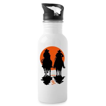 cowboy_2 - Water bottle with straw - white - Right