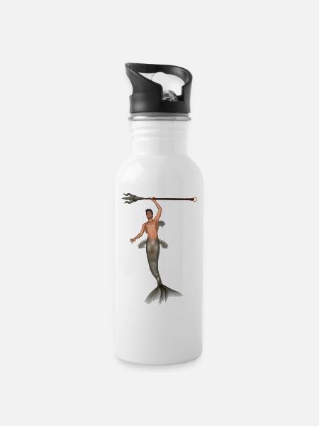 Poseidon - Gourde avec paille intégrée - blanc
