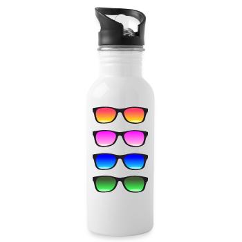 Sunglasses - Water bottle with straw - white - Right