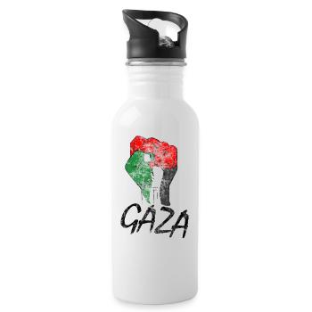 Libérez la Palestine Libérez la Liberté Palestine - Gourde avec paille intégrée - blanc - Droite