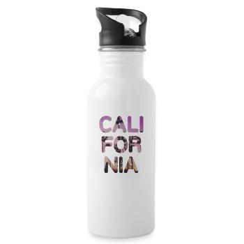 California - Water bottle with straw - white - Right