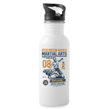 MARTIAL ARTS SPORT - Arts Martiaux Cadeaux Chemises - Gourde avec paille intégrée - blanc - Droite