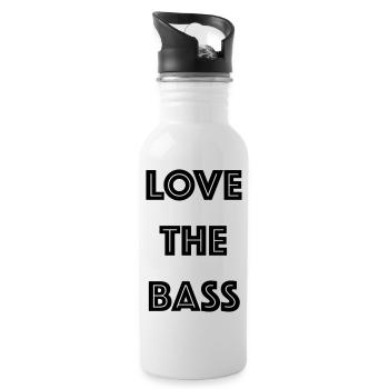 Aime la basse - Gourde avec paille intégrée - blanc - Droite