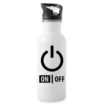 power_on__f1 - Water bottle with straw - white - Right