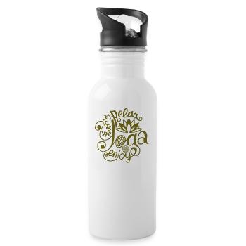 Yoga Relax T-shirt et profitez des exercices de yoga - Gourde avec paille intégrée - blanc - Droite