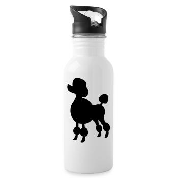 pudel - Trinkflasche mit integriertem Trinkhalm - Weiß - Rechts