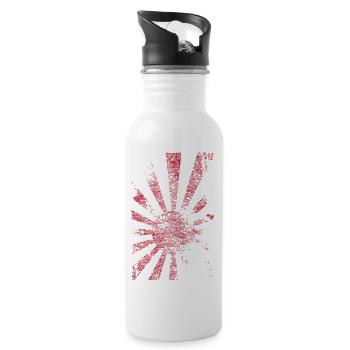 Japan Flagge historisch - Trinkflasche mit integriertem Trinkhalm - Weiß - Rechts