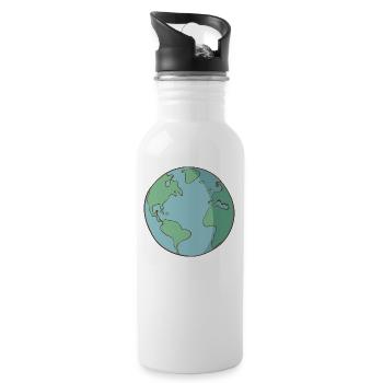 Planète Terre - Gourde avec paille intégrée - blanc - Droite