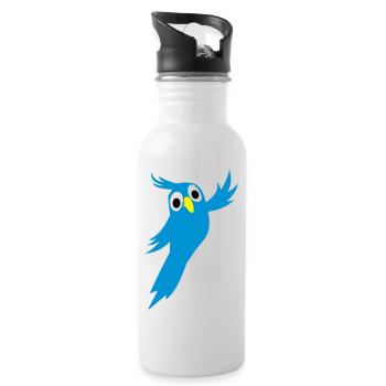 parrot - Water bottle with straw - white - Right