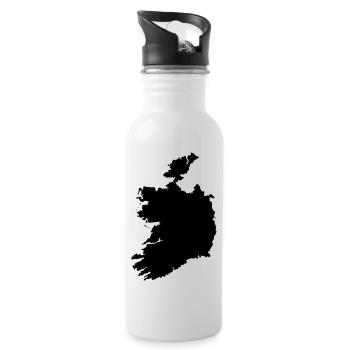 Ireland map - Water bottle with straw - white - Right