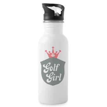 golf - Trinkflasche mit integriertem Trinkhalm - Weiß - Rechts