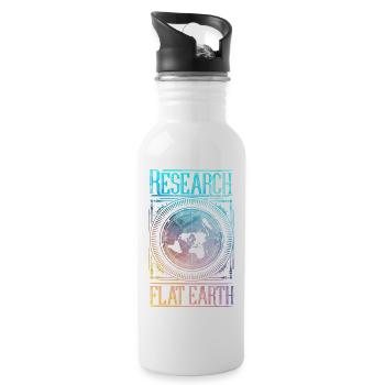 Research Flat Earth - Water bottle with straw - white - Right