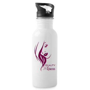 Beauty Queen - Water bottle with straw - white - Right