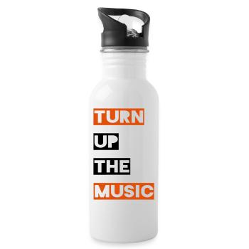 Turn up the music - Gourde avec paille intégrée - blanc - Droite