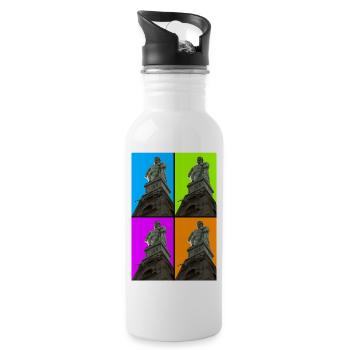 Herkules - Kassel - Trinkflasche mit integriertem Trinkhalm - Weiß - Rechts