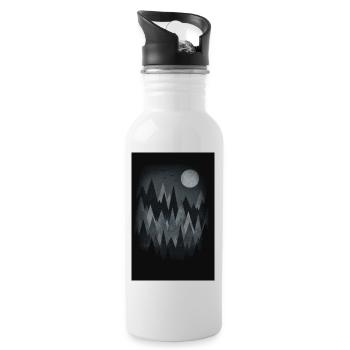 Gruselwald Illustration (Kunst/Dreieck) Handy Case - Trinkflasche mit integriertem Trinkhalm - Weiß - Rechts
