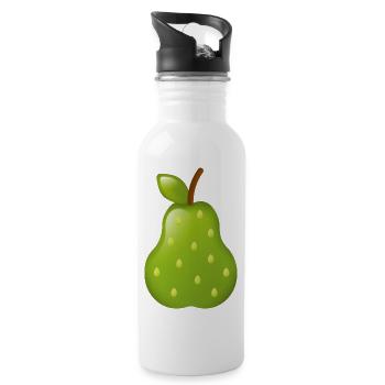 Smiley Pear - Trinkflasche mit integriertem Trinkhalm - Weiß - Rechts