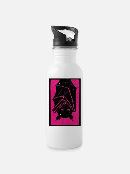 Impression de Spacebat - Gourde avec paille intégrée - blanc