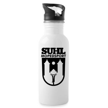 Simson Suhl Mopedsport S50 / S51 Logo - Trinkflasche mit integriertem Trinkhalm - Weiß - Rechts