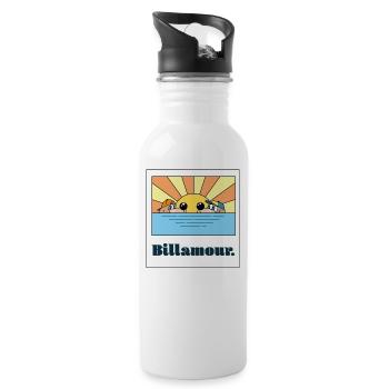 Sunset - Water bottle with straw - white - Right