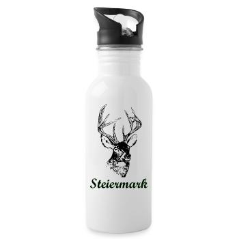 Styria - Water bottle with straw - white - Right