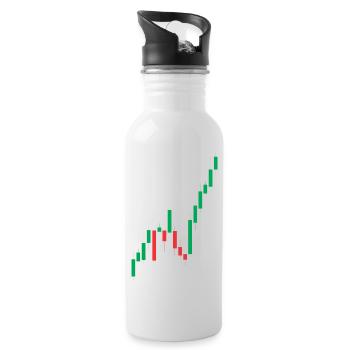 japanese candles - Water bottle with straw - white - Right