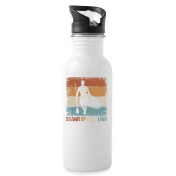 Stand up paddle SUP stand up paddle sport cadeau - Gourde avec paille intégrée - blanc - Droite
