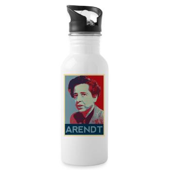 Hannah Arendt Poster - Water bottle with straw - white - Right