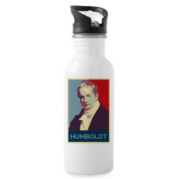 Alexander von Humboldt - Trinkflasche mit integriertem Trinkhalm - Weiß - Rechts