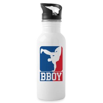 Breakdance B-Boy Streetdance Design Hip Hop Dance - Trinkflasche mit integriertem Trinkhalm - Weiß - Rechts