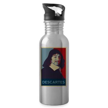 Chemise René Descartes - Gourde avec paille intégrée - argent clair - Droite