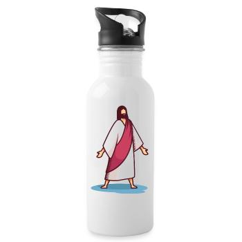 Our Lord Jesus - Water bottle with straw - white - Right
