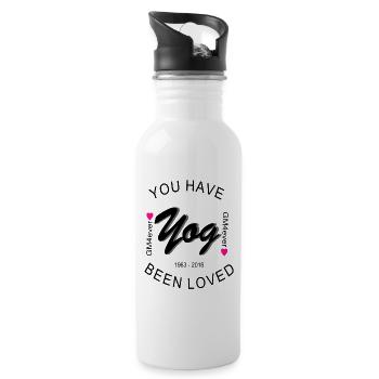 You have been loved - Trinkflasche mit integriertem Trinkhalm - Weiß - Rechts