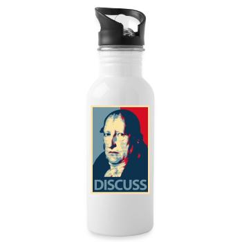 hegel discuter II philosophie, philosophe - Gourde avec paille intégrée - blanc - Droite