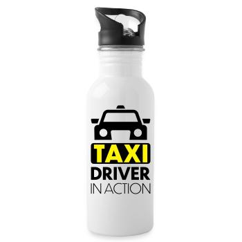 taxi - Water bottle with straw - white - Right